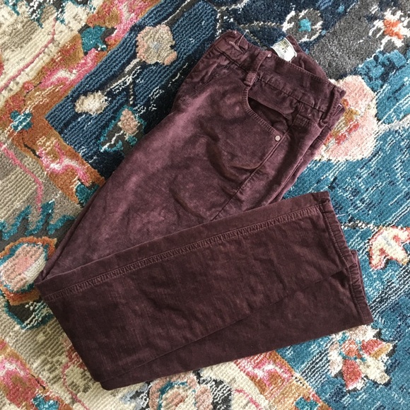 Free People brown velvet skinny high waisted pants - Picture 10 of 14